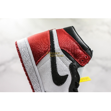 new replicas Air Jordan 1 Retro High "Satin Black Toe" CD0461-016 Mens Womens black-white-varstiy red Shoes replicas On Wholesale Sale Online