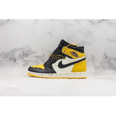 AAA Quality Air Jordan 1 Retro High OG "Yellow Toe" AR1020-700 Mens Womens black/yellow/white Shoes replicas On Wholesale Sale Online