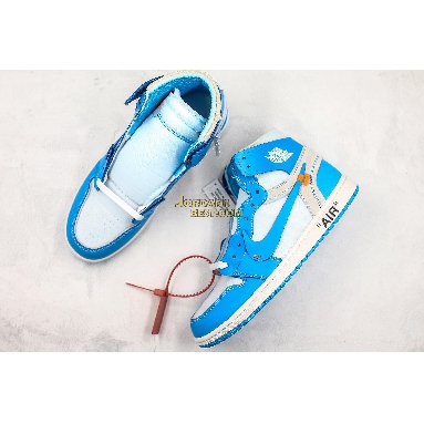 top 3 fake OFF-WHITE x Air Jordan 1 Retro High OG "UNC" AQ0818-148 Mens white/dark powder blue-cone Shoes replicas On Wholesale Sale Online