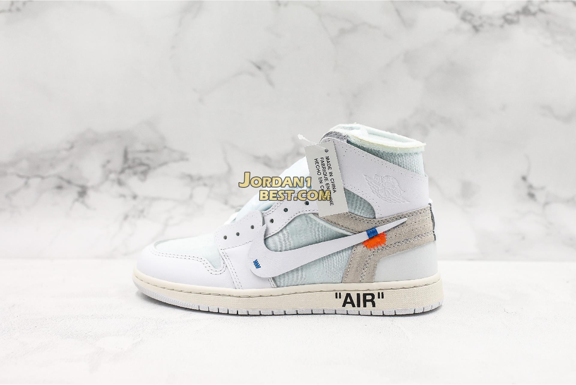 new replicas OFF-WHITE x Air Jordan 1 Retro High OG BG "White" AQ8296-100 Mens Womens white/white Shoes replicas On Wholesale Sale Online