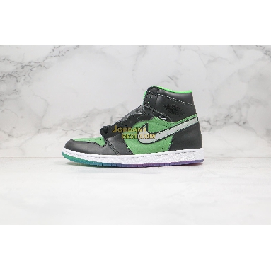 top 3 fake Air Jordan 1 High Zoom "Rage Green" CK6637-002 Mens Womens black/tomatillo/rage green Shoes