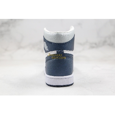 new replicas Air Jordan 1 Retro High "Snake Pattern" CW8576-100 Mens Womens grey/white/blue-navy Shoes