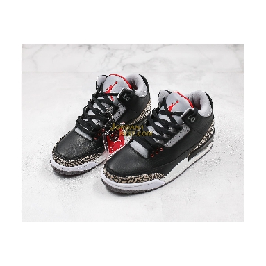 fake Air Jordan 3 OG "Black Cement" 854262-001 Mens black/cement grey/white-fire red Shoes