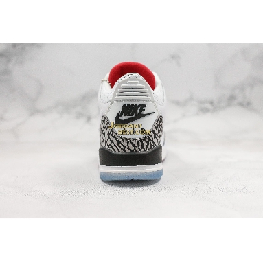 AAA Quality Air Jordan 3 Retro NRG "Free Throw Line" 923096-101 Mens white/black-fire red-cement grey Shoes