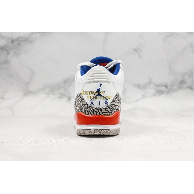 top 3 fake Air Jordan 3 Retro "Knicks" 136064-148 Mens white/old royal-university orange-tech grey Shoes