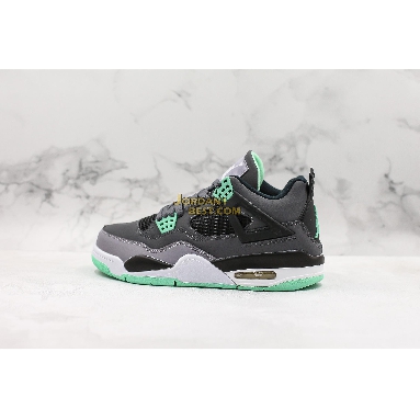 fake Air Jordan 4 Retro "Green Glow" 308497-033 Mens Womens drk grey/grn glw-cmnt grey-blk Shoes