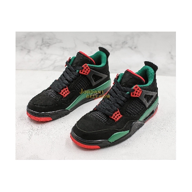 top 3 fake Air Jordan 4 Retro NRG "Do The Right Thing" AQ3816-063 Mens black/gorge green-varsity red Shoes