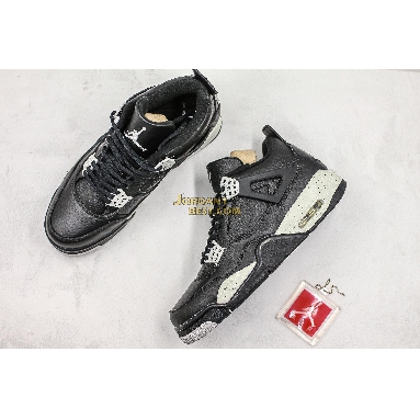 new replicas Air Jordan 4 Retro LS "Oreo" 314254-003 Mens black/tech grey-black Shoes