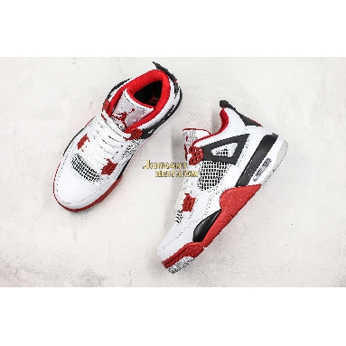 top 3 fake Air Jordan 4 Retro "Fire Red" 2012 308497-110 Mens white/varsity red-black Shoes