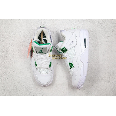 best replicas Air Jordan 4 Retro "Green Metallic" CT8527-113 Mens white/pine green-metallic silver Shoes