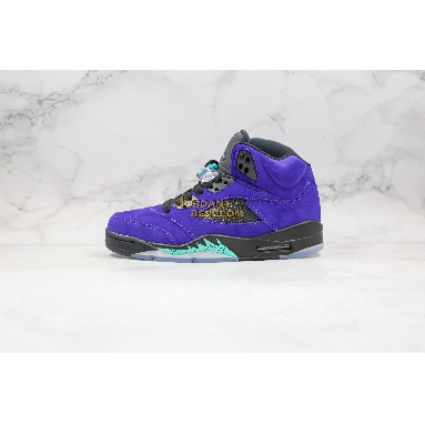 AAA Quality Air Jordan 5 Retro "Alternate Grape" 136027-500 Mens Womens grape ice/black-clear-new emerald Shoes