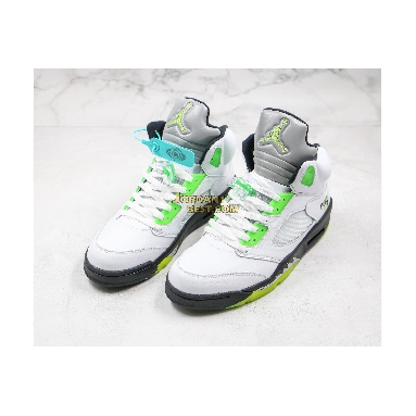 best replicas Trophy Room x Air Jordan 5 Retro "Ice Blue" 467827-105 Mens Womens white/black-metallic silver-radiant green Shoes