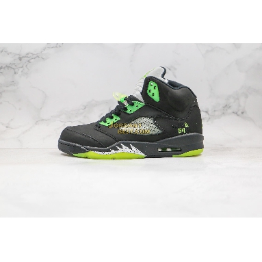 fake Air Jordan 5 "Quai 54" 255054-511 Mens Womens black/green Shoes