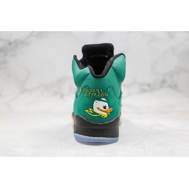 AAA Quality Air Jordan 5 Retro "Oregon Ducks" 454803-535 Mens Womens black/apple green-yellow strike Shoes