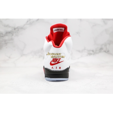 new replicas 2020 Air Jordan 5 Retro "Fire Red" DA1911-102 Mens Womens true white/fire red/black/metallic silver Shoes
