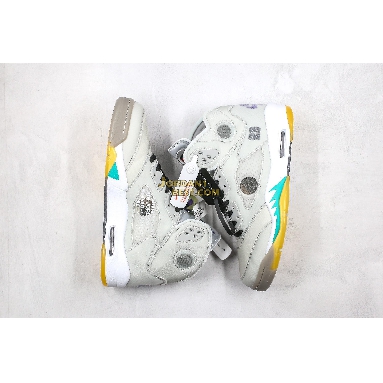 best replicas Off-White x Air Jordan 5 "Cicada Wing" CT8480-105 Mens smoky gray/white/green Shoes