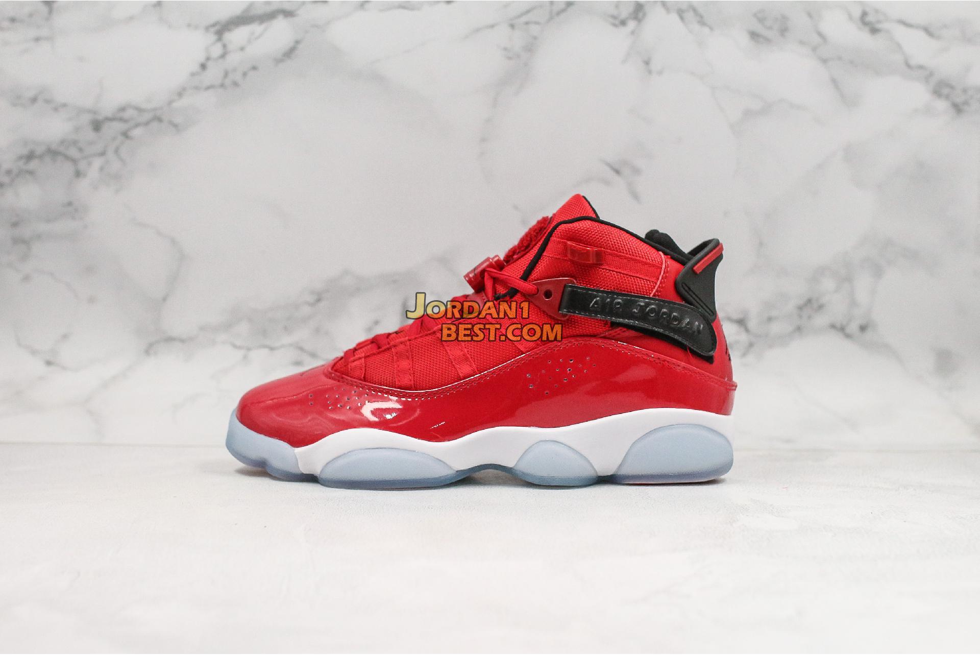 new replicas Air Jordan 6 Rings "Gym Red" 322992-601 Mens Womens gym red/white-black Shoes