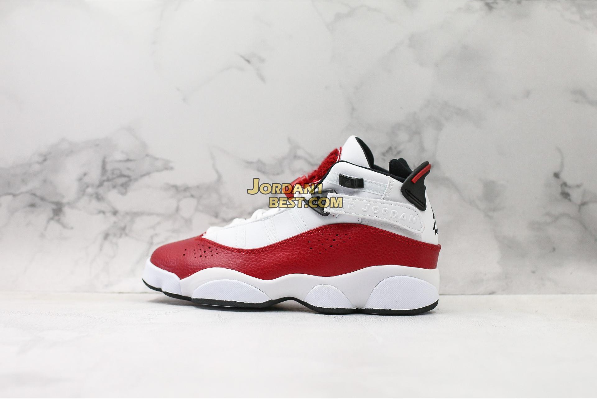 best replicas Air Jordan 6 Rings GS "White Red" 323419-120 Mens Womens white/red Shoes