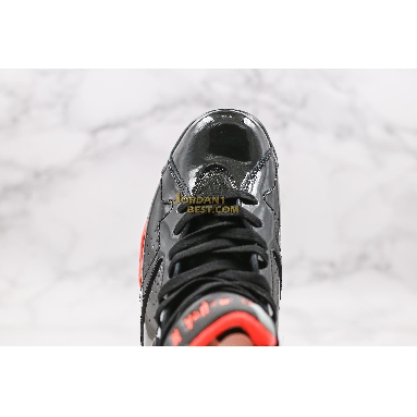 new replicas Air Jordan 7 Retro "Black Gloss" 313358-006 Mens black/anthracite-smoke grey-bright crimson Shoes