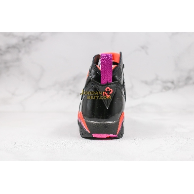 new replicas Air Jordan 7 Retro "Black Gloss" 313358-006 Mens black/anthracite-smoke grey-bright crimson Shoes