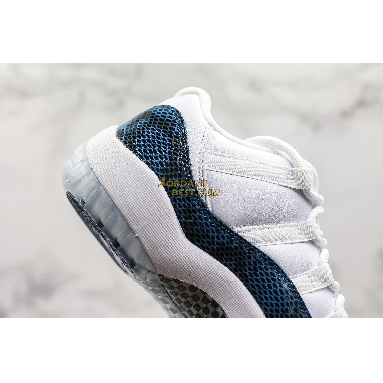 new replicas 2019 Air Jordan 11 Retro Low "Navy Snakeskin" CD6846-102 Mens white/black-navy Shoes