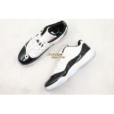 best replicas Air Jordan 11 Retro Low "Emerald" 528895-145 Mens white/emerald rise-black Shoes