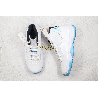 AAA Quality Air Jordan 11 Retro "Legend Blue" 378037-117 Mens white/legend blue Shoes