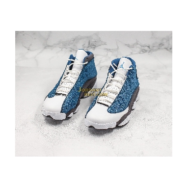 best replicas Air Jordan 13 Retro "Flint" 414571-401 Mens french blue/university blue/flint grey/white Shoes
