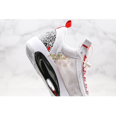 new replicas Air Jordan 34 Low "White Cement" CZ7747-101 Mens white/red/black Shoes